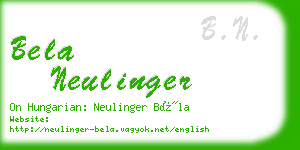 bela neulinger business card